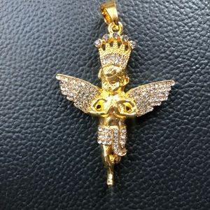 14K Gold Plated Angel Pendant with Chain